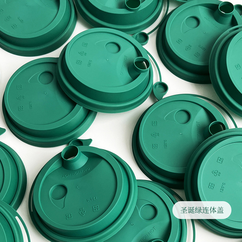 Nuevas tazas de té con leche de Navidad desechables con tazas moldeadas por inyección PP tazas de café rojo de Año Nuevo espesadas comerciales personalizadas