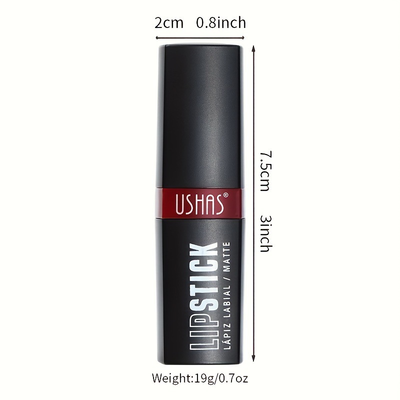 USHAS comercio exterior transfronterizo Halloween spot boca lápiz labial negro impermeable y duradero lápiz labial mate maquillaje brillo de labios