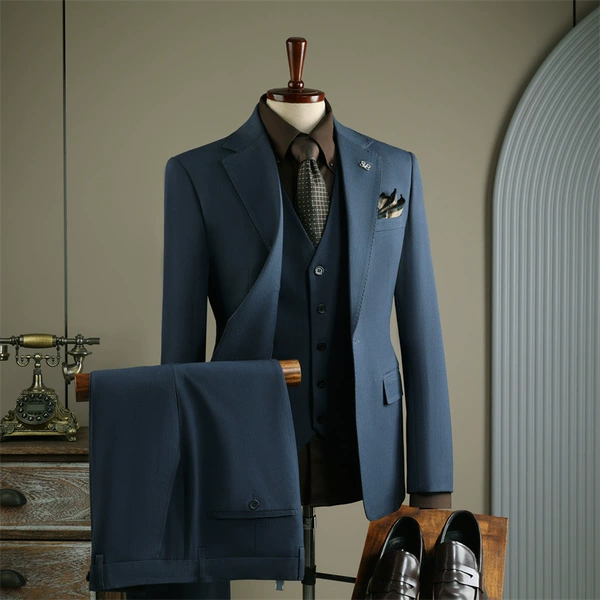 Blue (suit+vest+trousers)