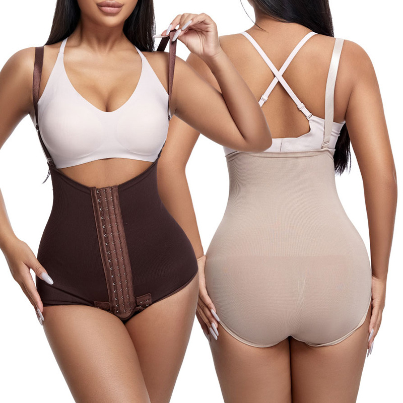 Cross-border sling corset belly contracting hip lifting corset front breasted Open plus size plastic waist female body shaping corset