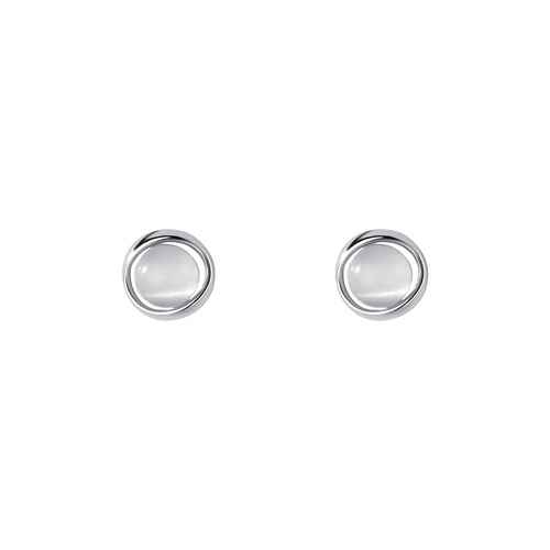 s999 pure silver cat's eye stone earrings for women, Korean version, light luxury, light luxury, no need to pick up ear piercing earrings for sleeping
