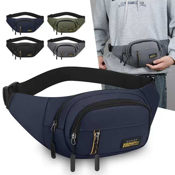 Mobile phone waist bag for men, multifunctional large-capacity belt bag for work on construction sites, waterproof and wear-resistant work wallet for women