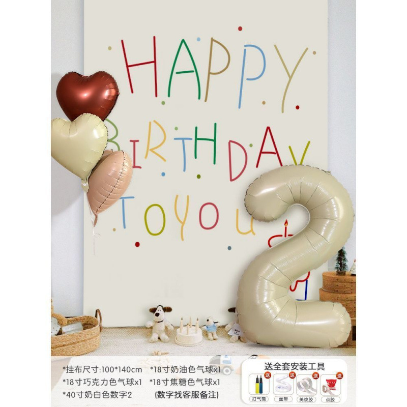 誕生日吊り布落書き絵画背景レイアウトシーン装飾パーティー男の子と女の子子供赤ちゃん写真小道具 1 歳|undefined