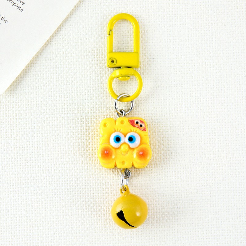 귀여운 캐릭터 키링/반신 스펀지 + 딸랑이