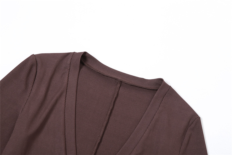 Fall Women Clothing Sexy Yoga Low Collar Solid Color Long Sleeve Narrow Slim Long Jumpsuit