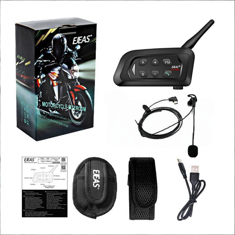 Ejeas Neutral Earphones V4Cplus Football Referee Intercom Headset 4-Person Intercom Referee Intercom Set 3-4 Set