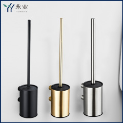 Creative Household Sanitary Ware Black Toilet Brush Set with Stainless Steel 304 Toilet Cleaning Brush Tool Cup for Wholesale