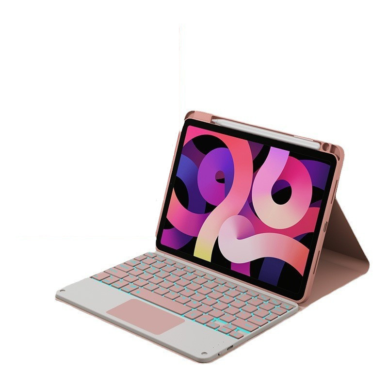 Adecuado para Xiaomi 6Pro RGB retroiluminación Bluetooth teclado funda de cuero Redmi SE11 acrílico giratorio 11.5 teclado funda