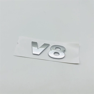 Car logo Modification V6 Rear Emblem - standard-v8-silver