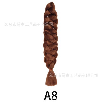 Transfronterizo 165gXP Embalaje África comercio exterior 82 pulgadas pelucas coloridas grandes trenzas de alta temperatura seda negra trenzas sucias stock