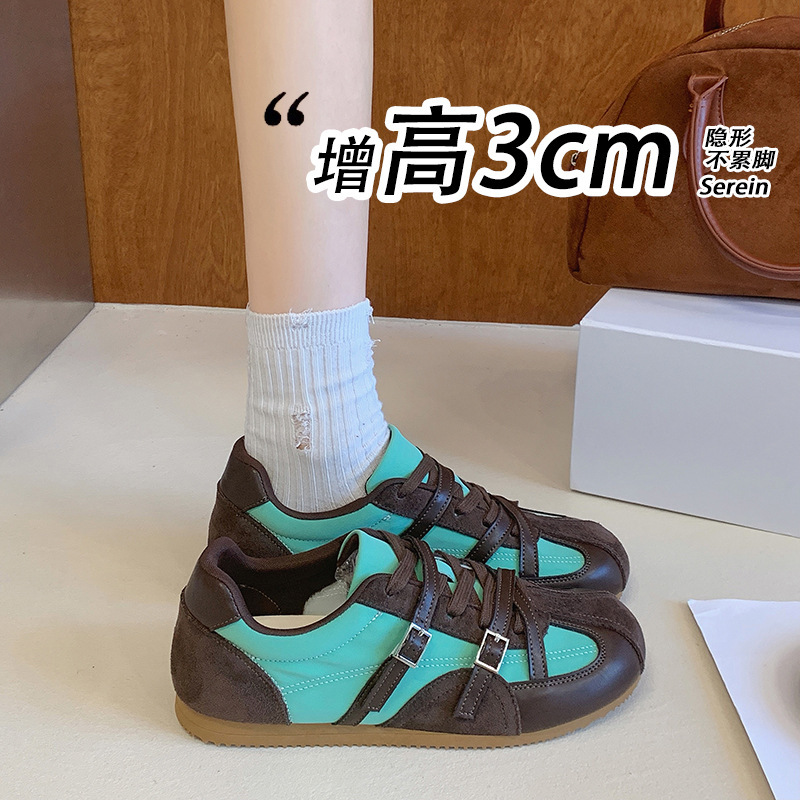Genuine leather retro German training shoes for women, 2026 autumn new model, breathable, lightweight, lace-up casual sports shoes, versatile Forrest Gump shoes Genuine leather retro German training shoes for women, 2026 autumn new model, breathable, lightweight, lace-up casual sports shoes, versatile Forrest Gump shoes