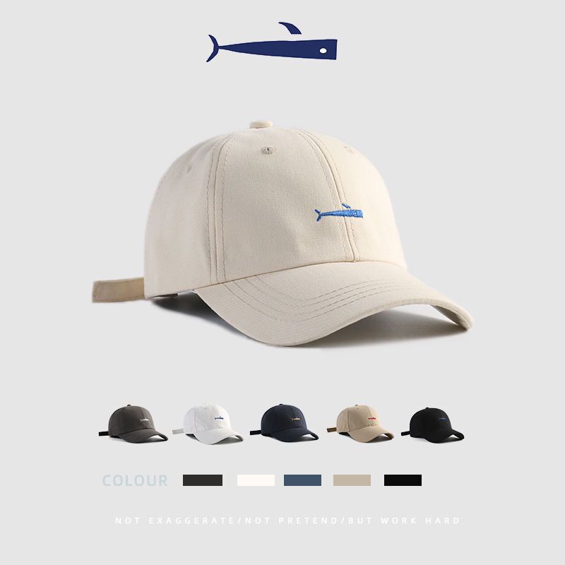 Hat Women's Face-Showing Korean Ins Fashion Brand New Spring and Summer Small Fish Sunshade Soft Top Street Hip-Hop Simple