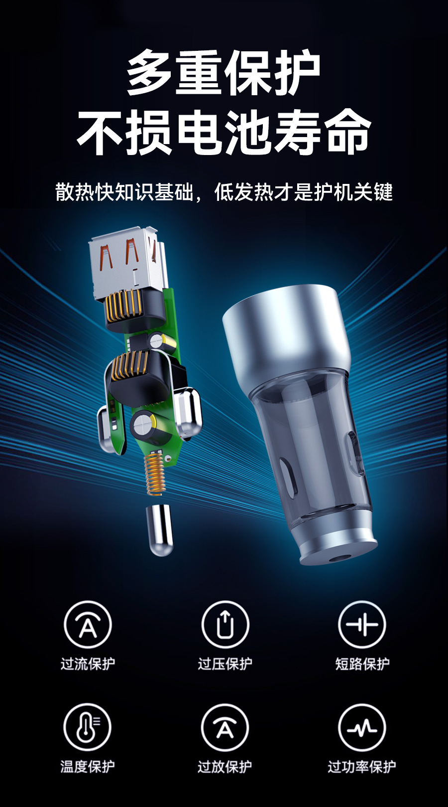 Maisheng C06 Dual-U Car Charger, Car Cigarette Lighter Charger, Dual-USB Car Fast Charger Wholesale