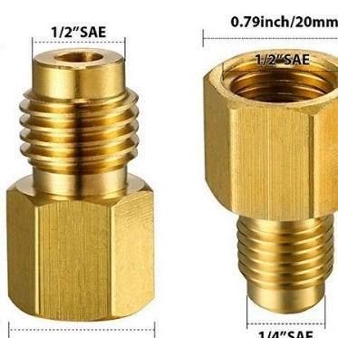 Европейская и американская медная арматура холодильная конвертер головка 1/2ACME Кондиционирование разъем вакуумный насос адаптер 1/4SAE