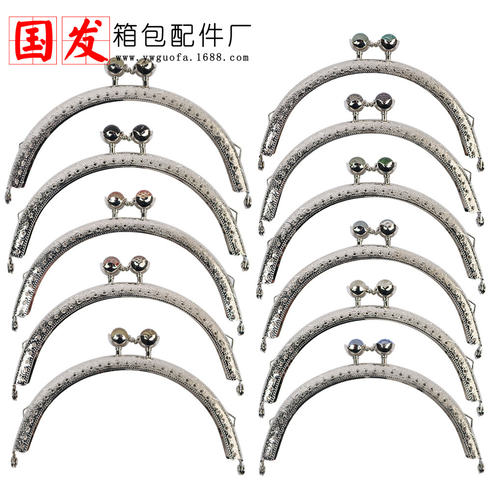 12.5CM semicircular estampado de coral de borde plano oro y plata