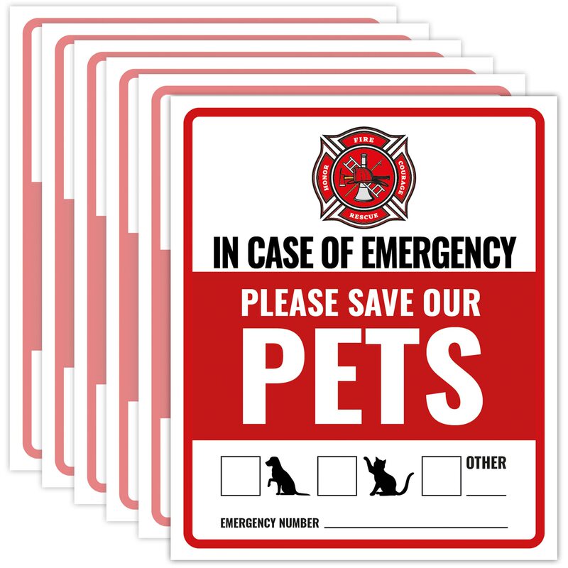 Cross Border Amazon Explosive Pet Alarm Vinyl Sticker Pet Inside PET Inside Sticker