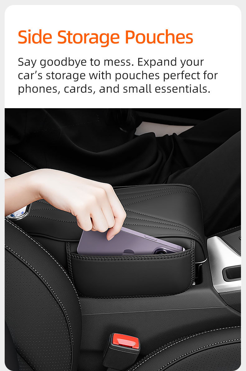 Car Armrest Box Pad Multifunctional Central Water Cup Holder Tissue Box Car Booster Pad Universal Armrest Box