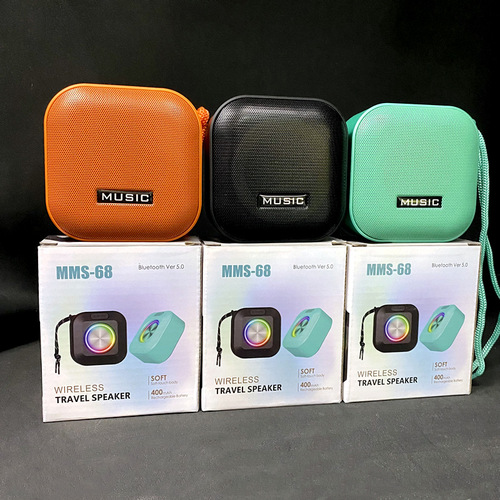 Cross-border new LED ambient light portable bluetooth speaker subwoofer high volume cube bluetooth small speaker wholesale