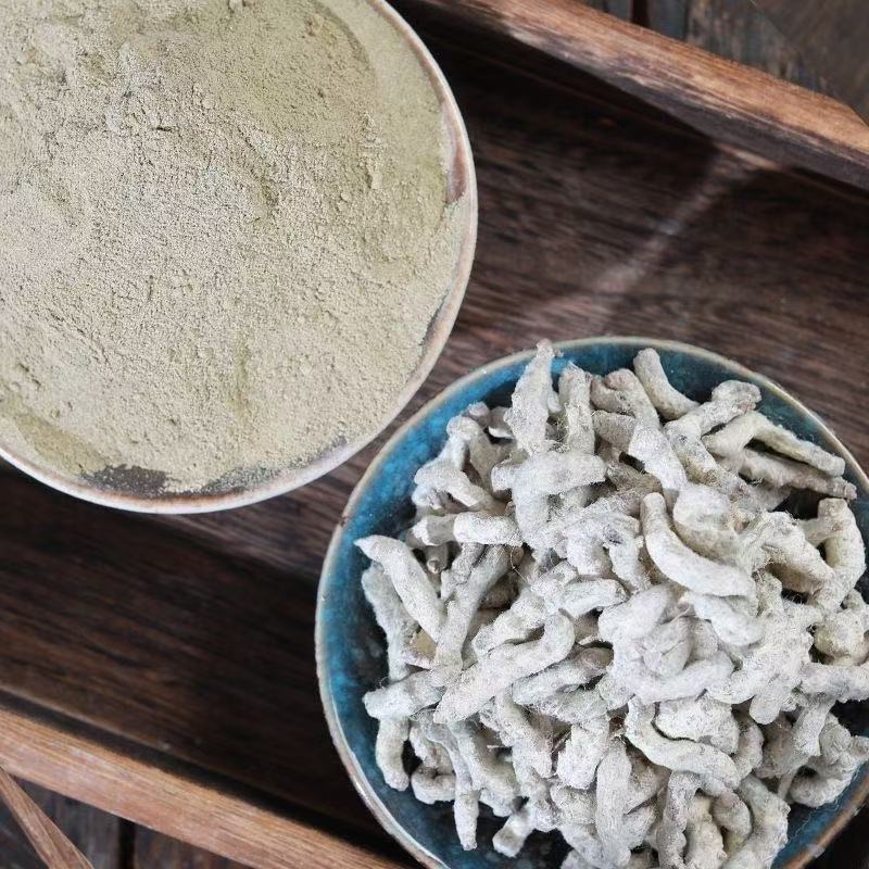 White Silkworm Powder Jiang Can Powder Fine Ground Traditional Herb 500g specifications