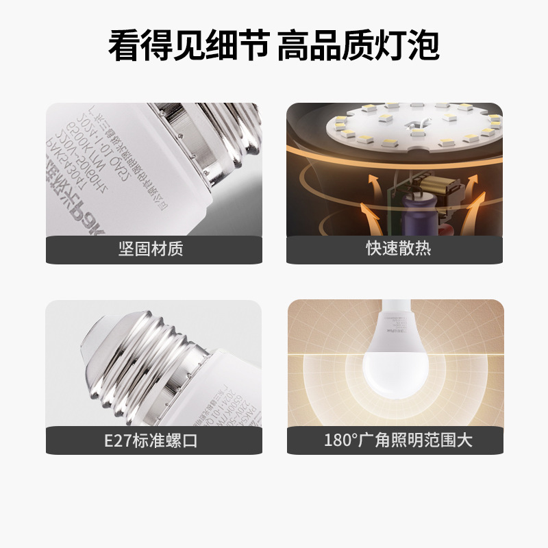 三雄オーロラ照明 LED 省エネ電球電球 e27 ネジホームリビングルームベッドルームテーブルランプハイライト工場ランプ|undefined