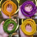 厂家供应染色草木绿青玉菩提根108佛珠手链散珠配件DIY饰品批发