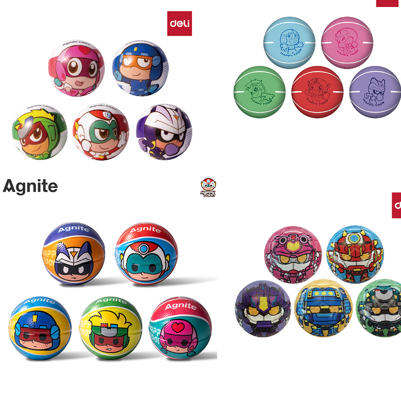 Delignet FT504/FT504/FT506/FT508 Happy Superman rubber elastic ball children's ball