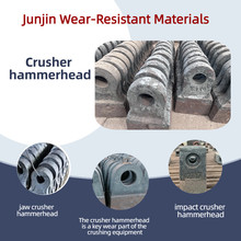 高品质合金铸造锤头锤式破碎机配件矿石开采锤头高铬高锰钢锤头