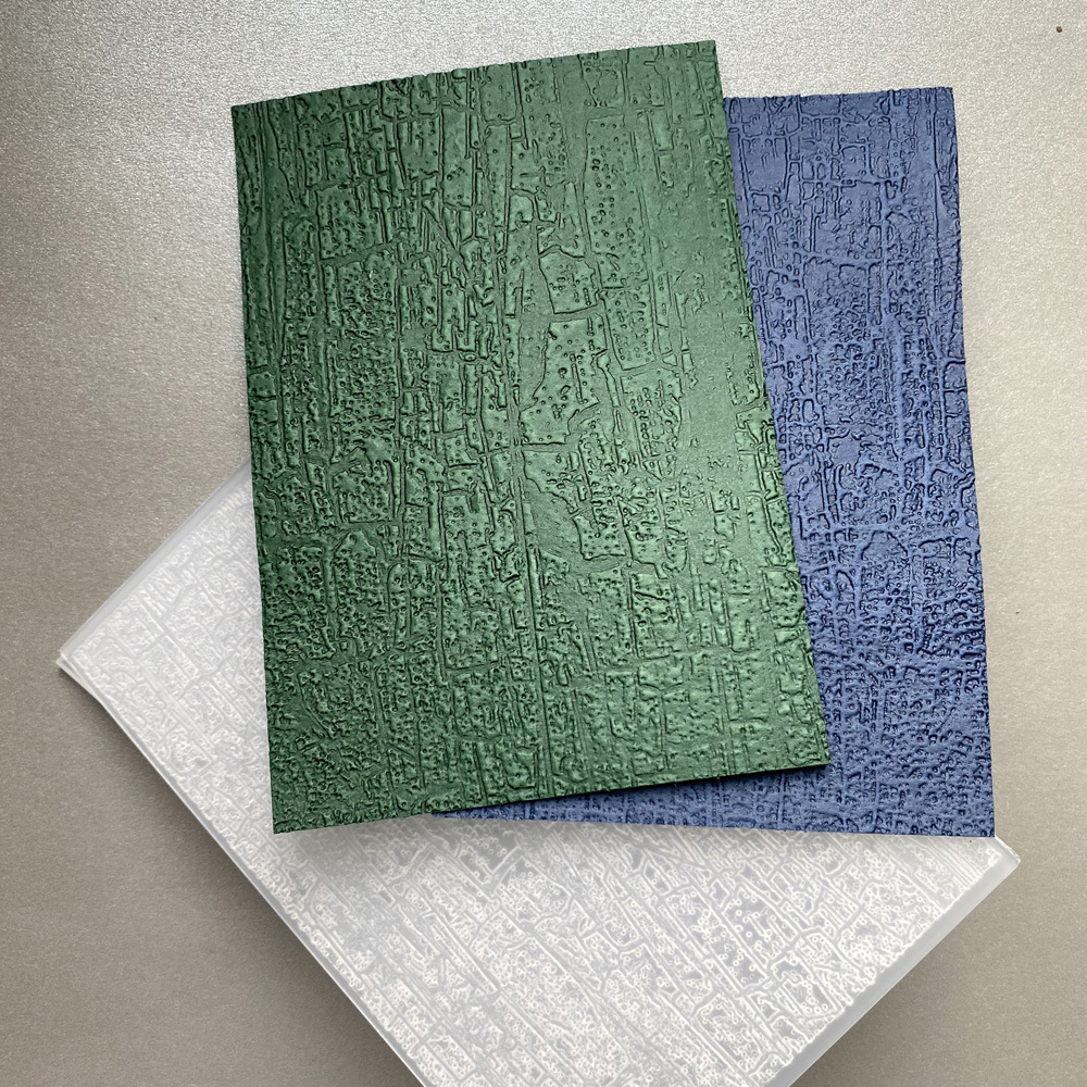 3D textura clip de plástico cóncavo-convexo molde de gofrado cóncavo-convexo Plantilla de gofrado placa DIY grabado clip de impresión material de diario