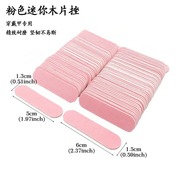 Mini Pink Wood Chip Professional Manicure Tool Polishing Strip Ultra-Thin Shaping and Repairing Real Nails Wearable Nail Polishing Strip