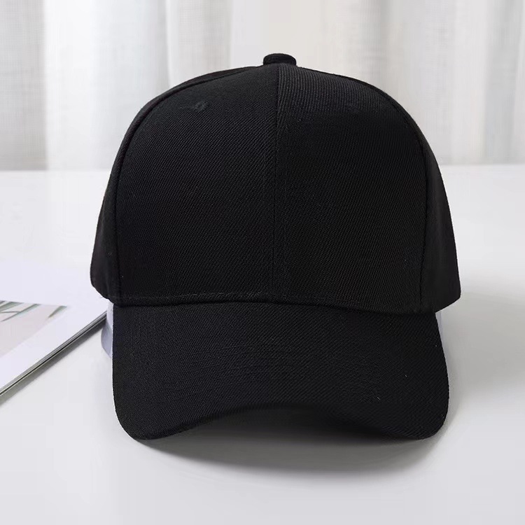 棒球帽女糖果色鸭舌帽百搭休闲白板太阳帽可印logo弯檐广告帽子男