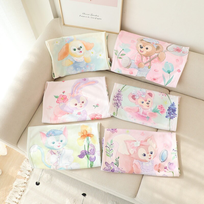 Cartoon Household Towel Absorbent Towel Face Towel Kidsren's Hand Towel Girl's Gym Yoga Towel Rectangular Towel