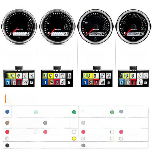 Factory Direct Sale New Car Modification 52mm Pointer LED Blue Light 12/24V EGT Sensor Racing Specific