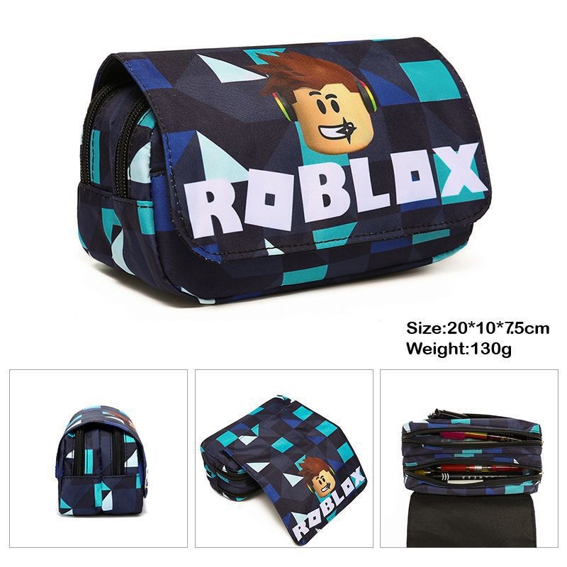 新款罗布乐思ROBLOX双层笔袋铅笔盒中小学生文具盒