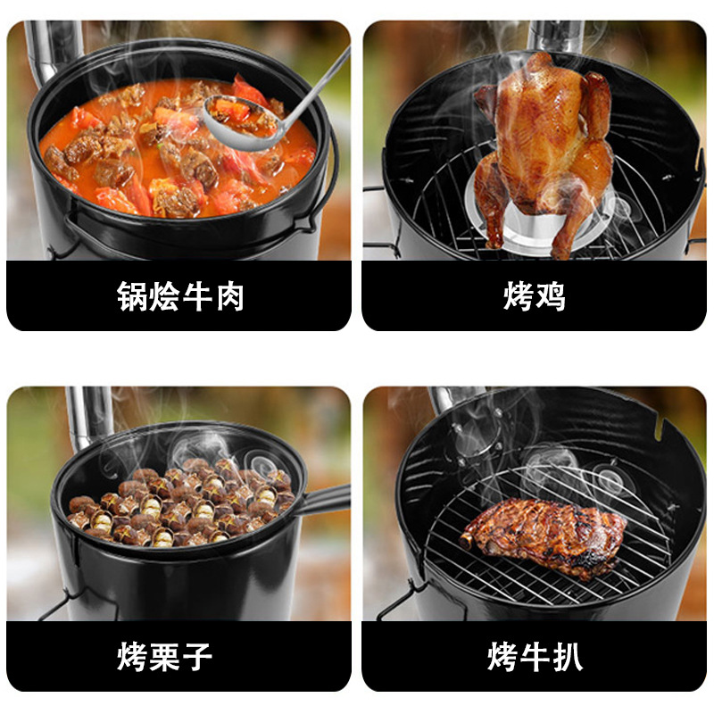 Amazon Hot Sale 14 pulgadas multifuncional al aire libre más parrilla camping americano camping pan al aire libre cocinar utensilios