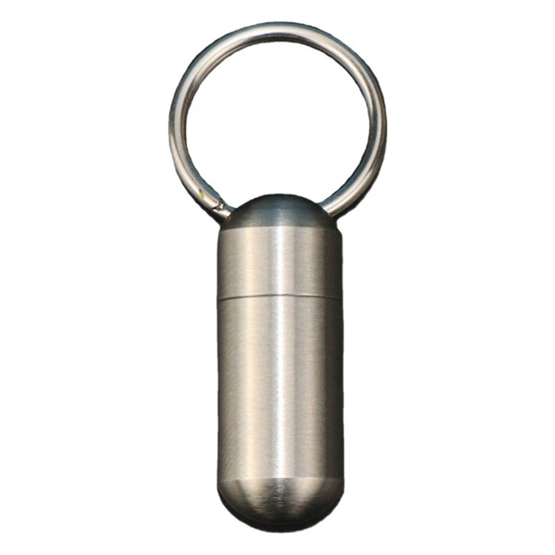 Нержавеющая сталь металлическая маленькая бутылка для лекарств портативный водонепроницаемый бункер влагонепроницаемый герметичный бункер наружная капсула упаковка контейнер для лекарств коробка