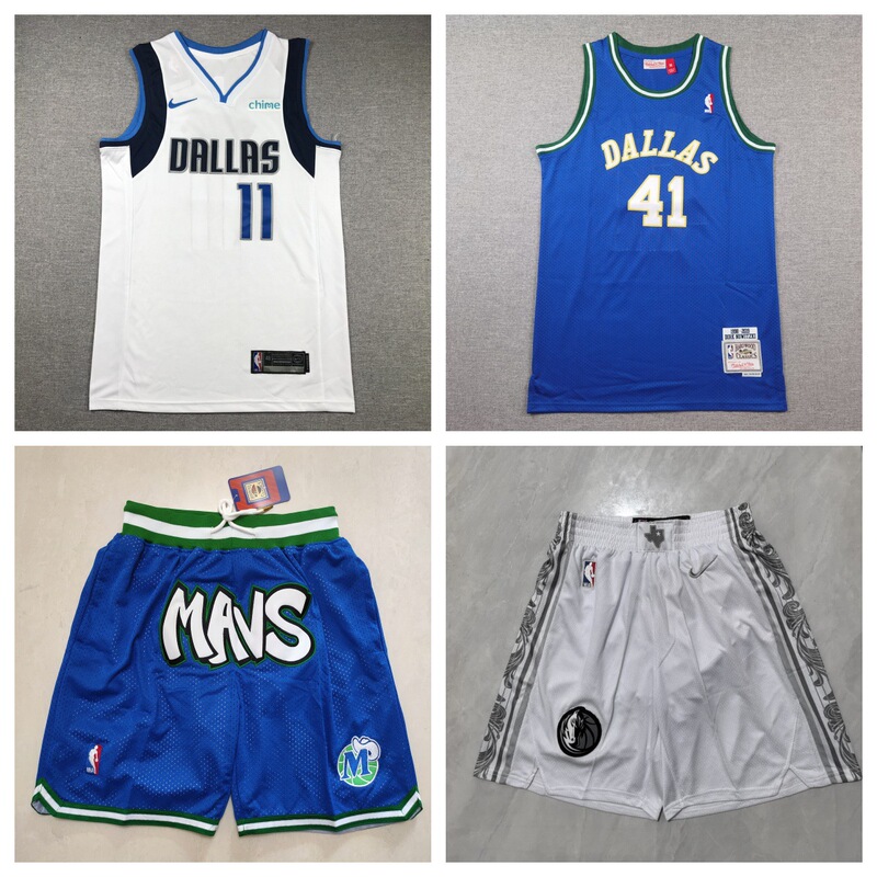 25Th Season Embroidered Basketball Jersey Mavericks Jordan Jersey Basketball Uniform Jordan Shorts