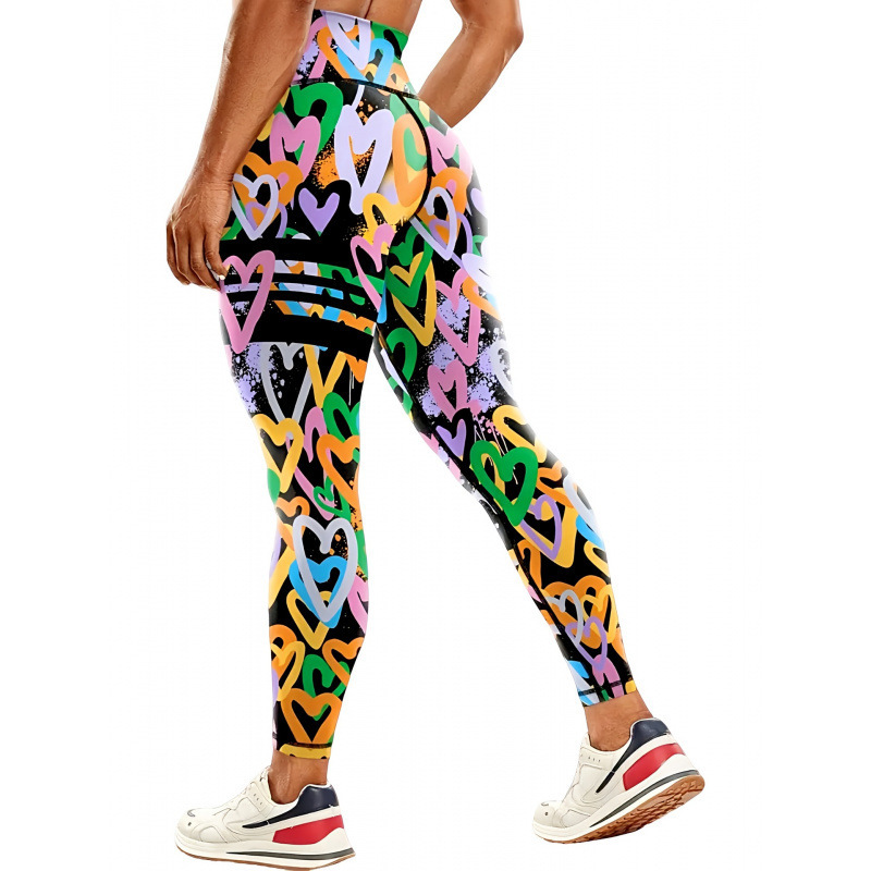 Transfronterizos Europa y Estados Unidos impresa pantalon de calzado de calzado de mujer elevación de cadera apretada bottom diaria pantalones deportivos casuales 2026