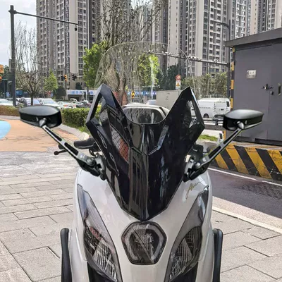 Forward Windshield Lift Bracket — Motorcycle front windshield - transparent-50aos4glossy-black-masklifting-bracketcrossbar