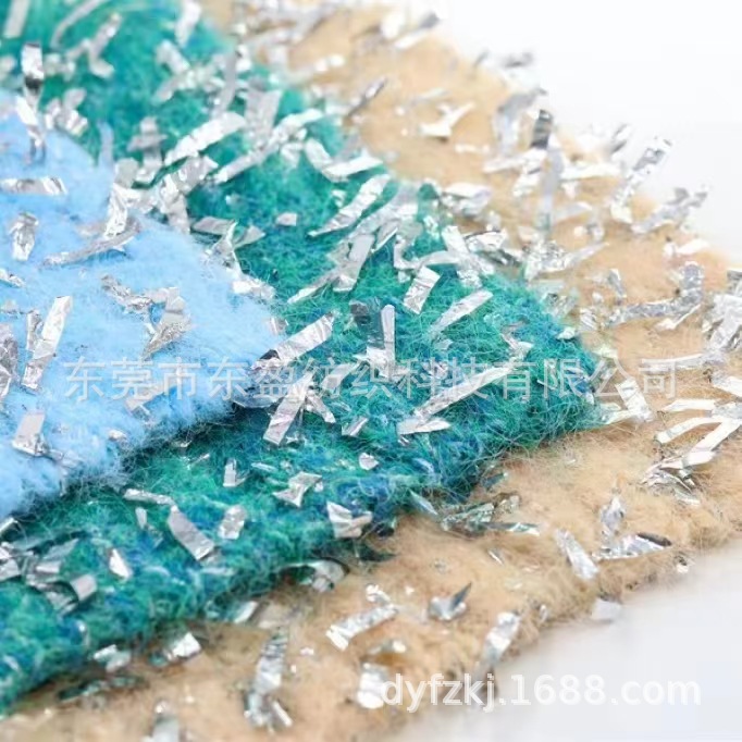 2支银蝴蝶马海毛 蝴蝶闪闪纱 银蝴蝶W纱 小香风纱 现货批发外贸单