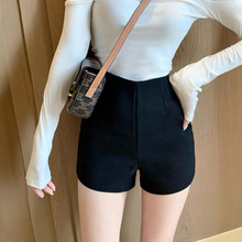 黑色短裤女夏季2025西装外穿紧身性感显瘦包臀裤高腰辣妹弹力热裤