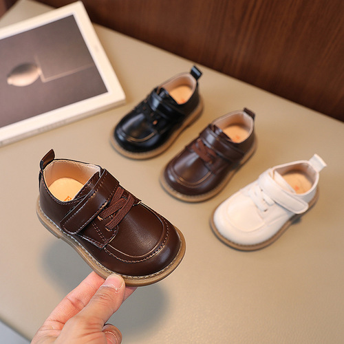Baby comfortable baby small leather shoes baby shoes 2024 spring and autumn single shoes toddler shoes 0-3 years old cross-border