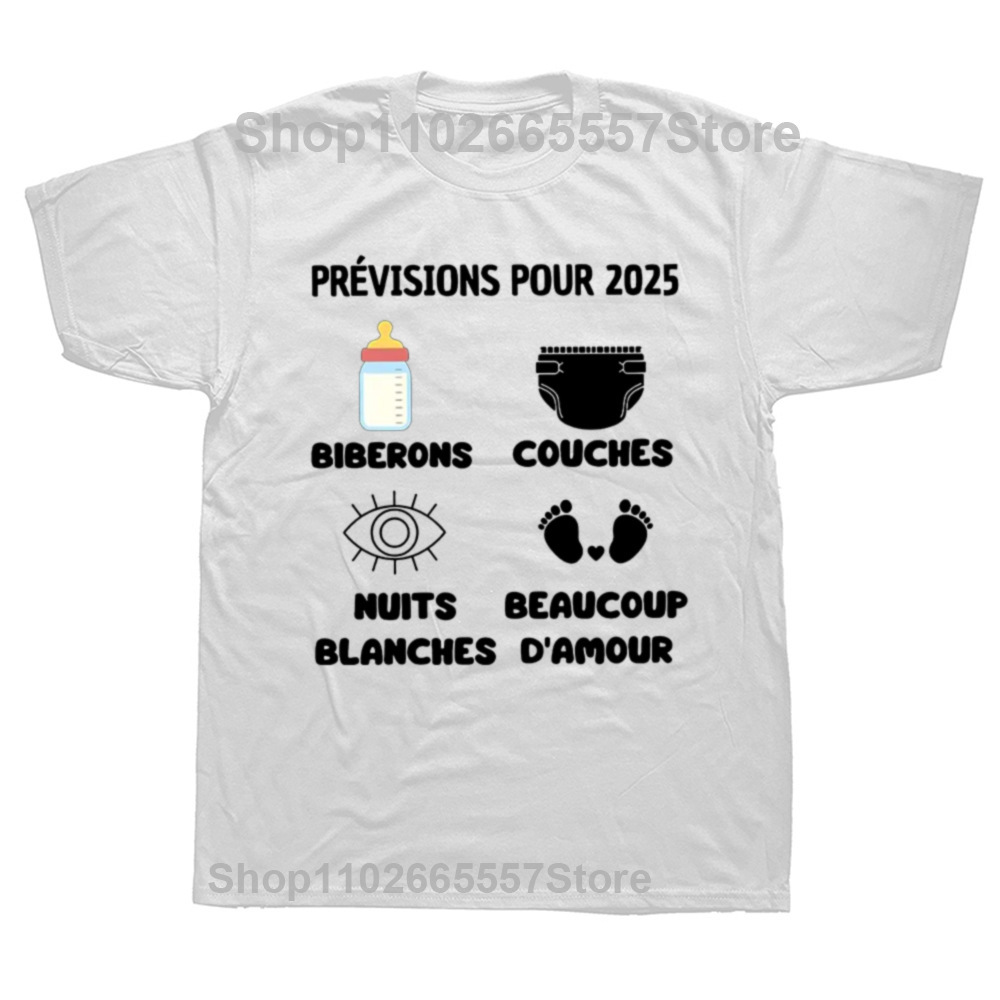 Papa 2025 T Shirt Future Dad And Mom French Texts Beer Lover