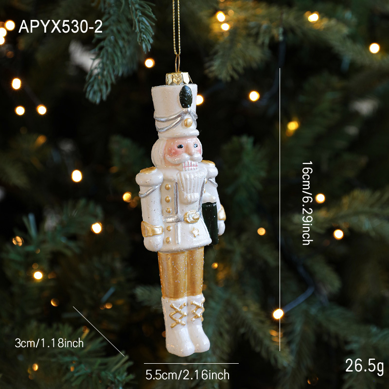 Nuevo plástico blanco verde flocos de nieve Santa colgante colgante árbol de Navidad colgante decoración suministros en stock