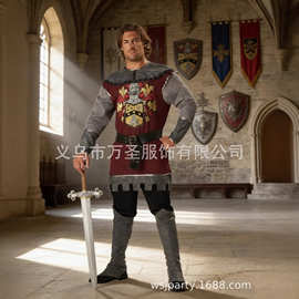 成人复古骑士扮演服装男士中世纪贵族套装主题聚会 cos 装扮套装