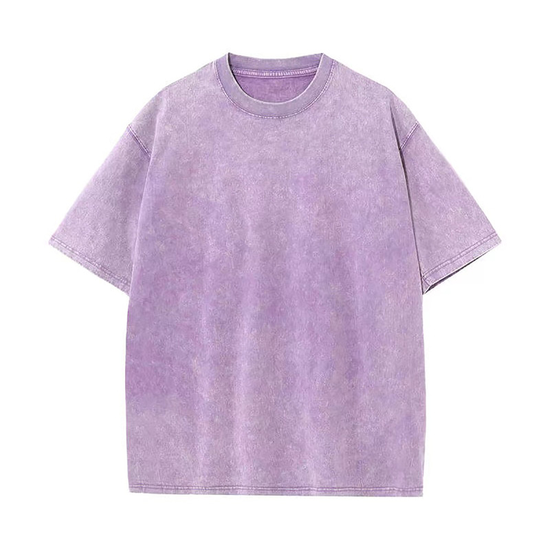 300g重ポンド水洗いして古い潮牌を作って肩の半袖のtシャツの男の百合のゆったりしている欧米のinsのカップルの上着の潮を作ります。|undefined