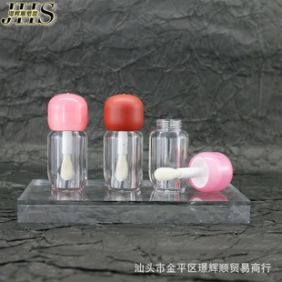 New Irregular Round Bottle 4ml Multi-Color Matching Lip Glaze Tube Lip Gloss Empty Tube Cosmetics Packaging Material Manufacturer Direct Batch