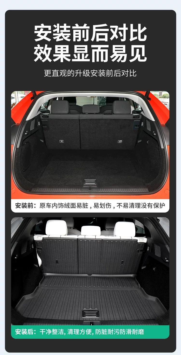 Suitable for 26 models of Leapmotor D19, front trunk mat, seat back cushion, TPE eco-friendly trunk mat, waterproof mat