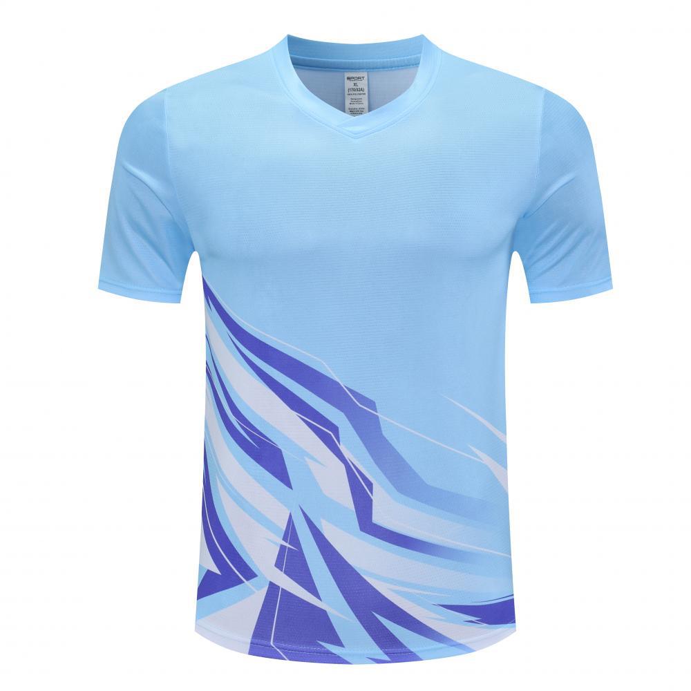 Nueva camiseta de bádminton de seda de hielo, ropa de tenis de mesa transpirable de secado rápido, impresión digital de alta calidad, camiseta de logotipo imprimible
