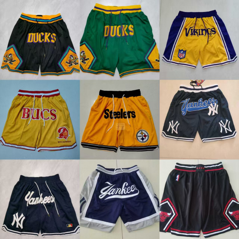 Vintage Nfl Mlb Pants Yankees Giants Steelers Rams Seahawks Shorts Dolphins Sports Pants