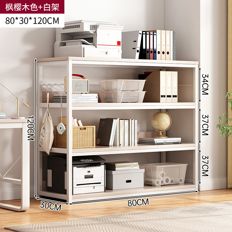 Piso multi-capa de almacenamiento rack de hierro multifuncional simple estantería Escritorio de oficina estante de almacenamiento de pared image 14